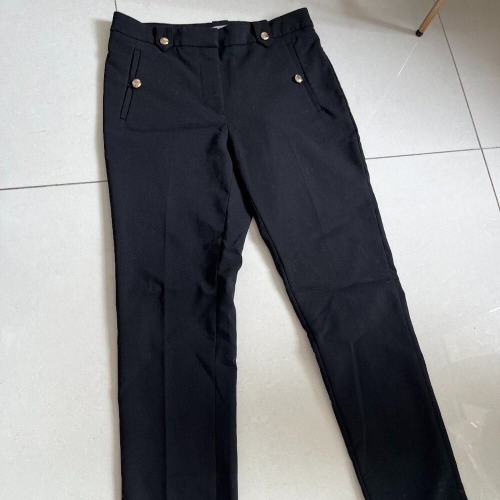 H & M Slim Ankle Pants with Gold Detail